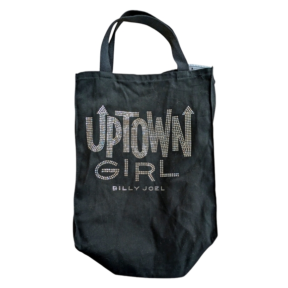 Bling Is The New Black Handbags - Billy Joel Bling Uptown Girl Black Tote Bag